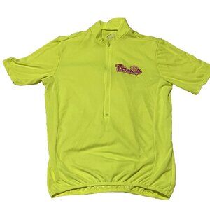 Performance Princess Logo Patch Yellow 3/4 Zip Bike Bicycle Jersey Womens Small